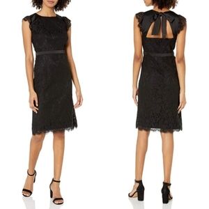 NWT Kensie Black Lace Party Cocktail Dress Size Medium #11-30